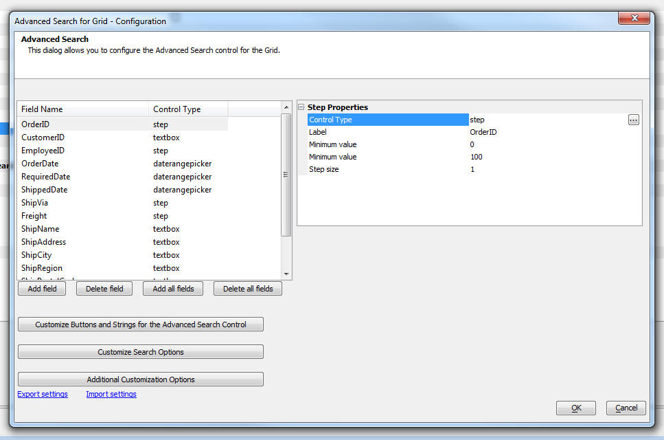 Advsearch Configure